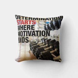Coussin Détermination Commence Là Où La Motivation Se Term