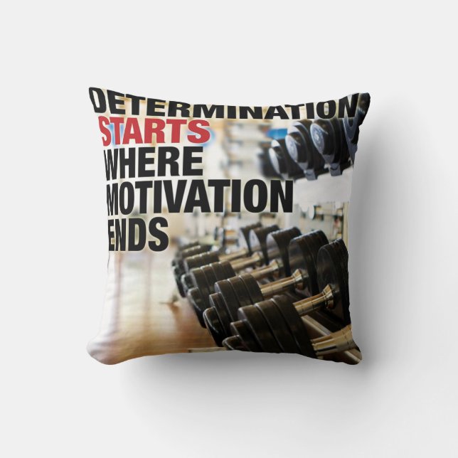 Coussin Détermination Commence Là Où La Motivation Se Term (Recto)