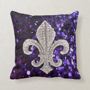 Coussin d'étincelle de bijou de Fleur De Lis Flor