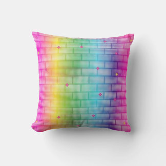 Coussin d'étoiles colorées en brique
