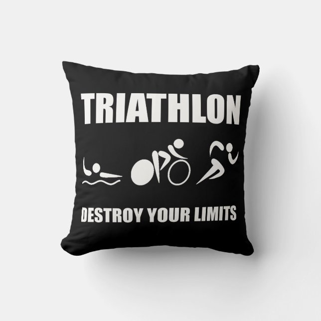 Coussin Détruit de triathlon (Recto)