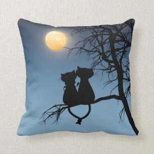 Coussin Deux Amoureux Chat Niveau A Coton Jeu d'Oreiller 1