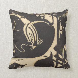 Coussin Deux animaux mythiques Zwei Fabeltiere