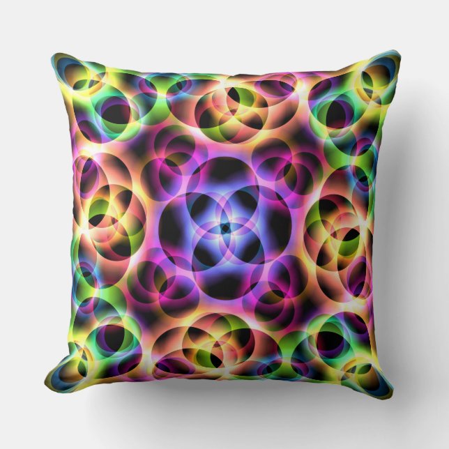 Coussin Deux bulles arc-en-ciel (Recto)