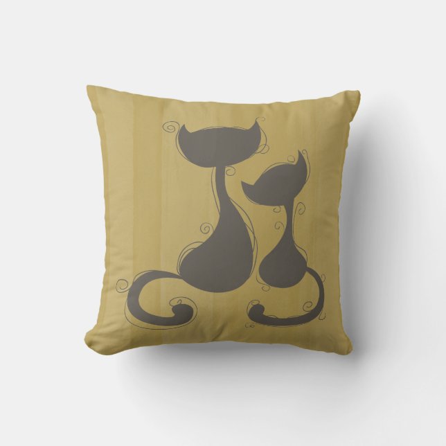 Coussin Deux chats (Recto)