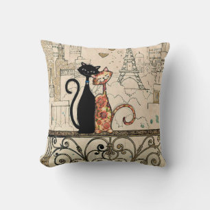 Coussin Deux chats dans l'amour