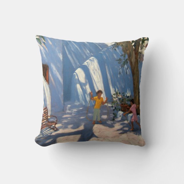 Coussin Deux filles sautant Mykonos (Recto)