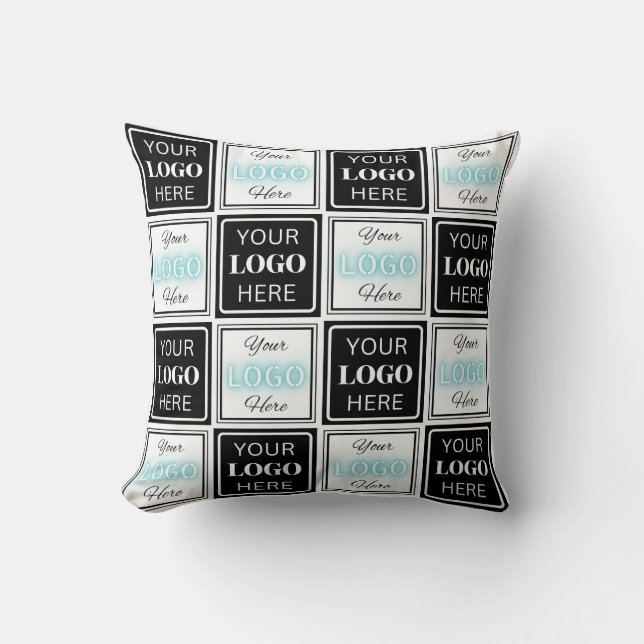 Coussin Deux Logos Événement Blanc Simple (Recto)