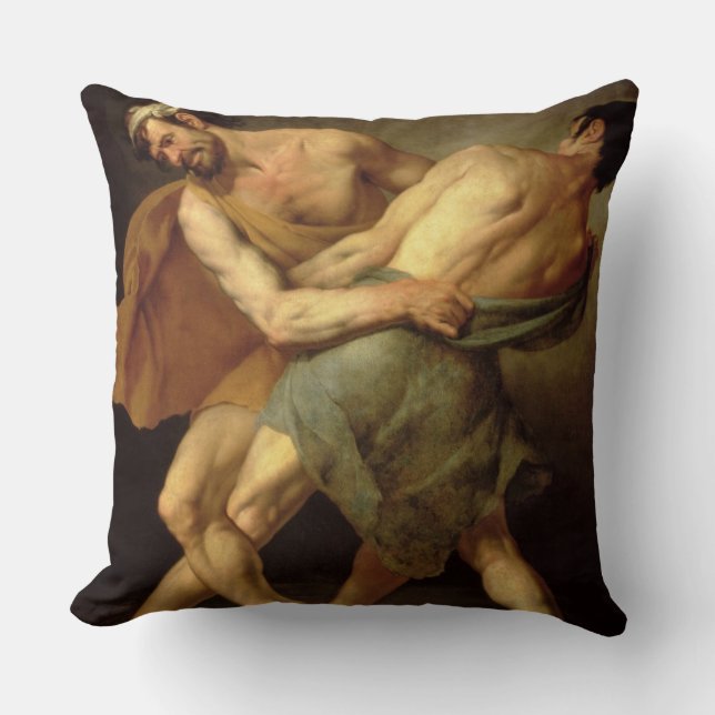 Coussin Deux lutteurs (Recto)