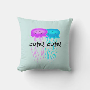 Coussin Deux méduses de dessin animé