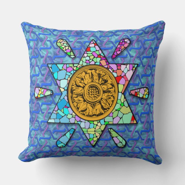 Coussin Deux motifs différents d'étoile de David (Recto)