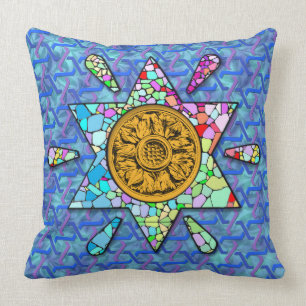 Coussin Deux motifs différents d'étoile de David