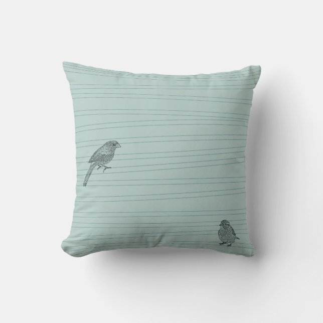 Coussin Deux oiseaux (Recto)