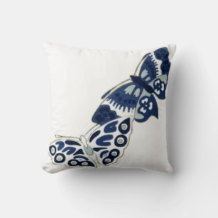 Coussin Deux papillons bleus Vintages