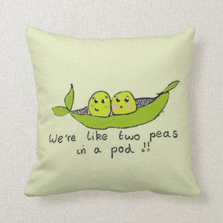 Coussin Deux petits pois personnalisés dans un cordon