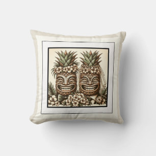 Coussin Deux pièces Gay Ananas Tiki Head Mariage rétro