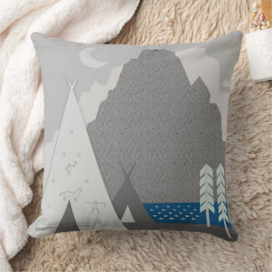 Coussin Deux Teepees Trois Pins La Lune De Montagne