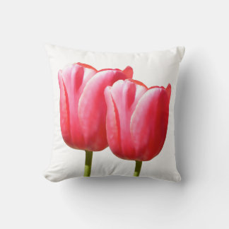 Coussin Deux tiges de tulipe Rose