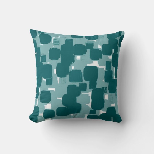 Coussin Deux TonedModerne Style rose Turquoise Motif Abstr (Recto)