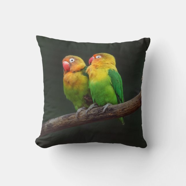 Coussin Deux tourterelles sur une branche (Recto)