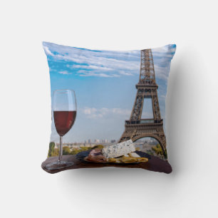 Coussin Deux verres de vin en café à Paris