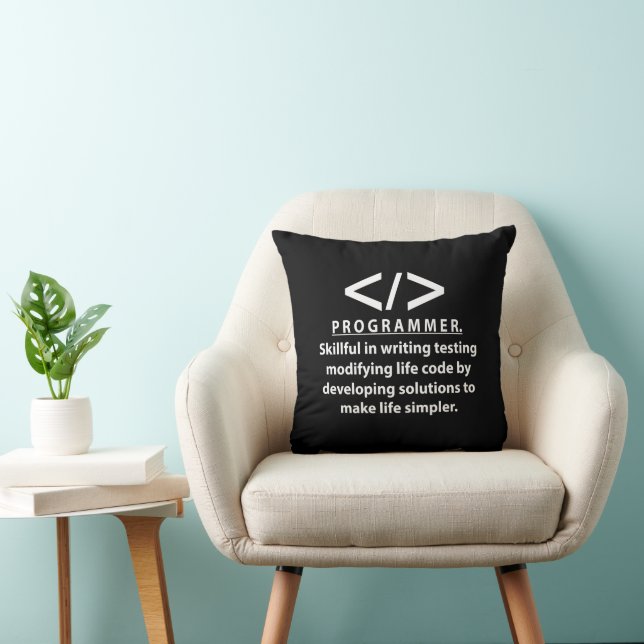 Coussin Développeur Codeur Programmeur Développeur (Chaise)