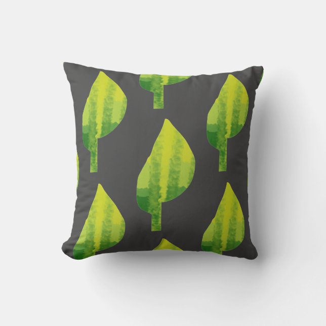 Coussin Devenez écolo éco-feuille de la nature (Recto)