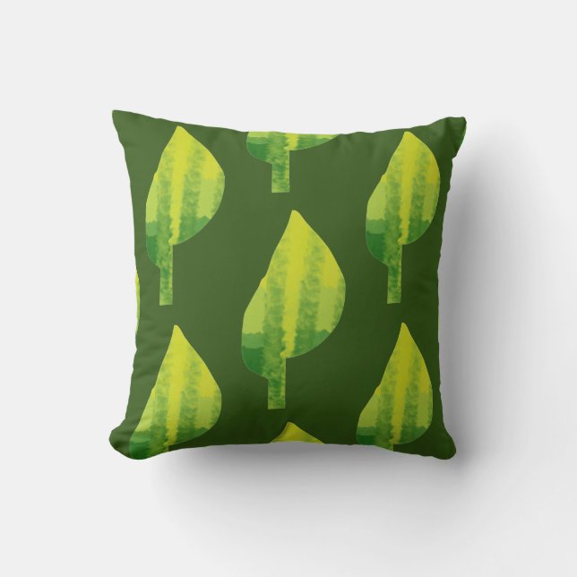 Coussin Devenez écolo éco-feuille de la nature (Recto)