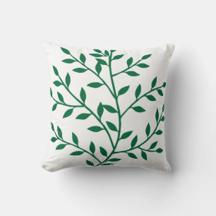 Coussin Devenez écolo vert feuille