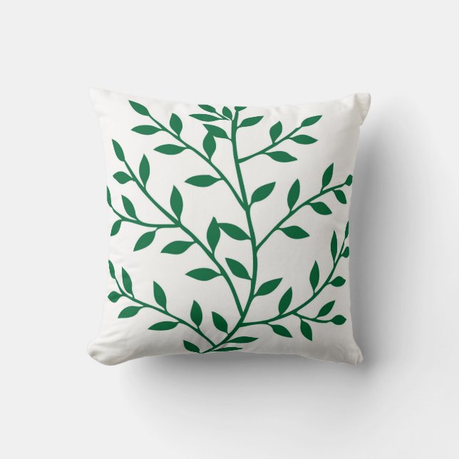 Coussin Devenez écolo vert feuille (Recto)