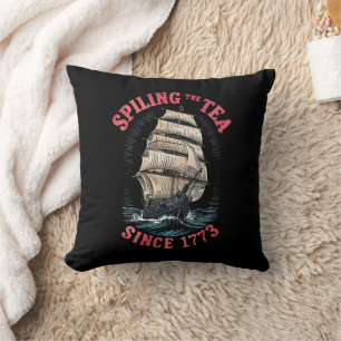 Coussin Déverser le thé depuis 1773 4 juillet