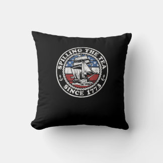 Coussin Déverser Le Thé Depuis 1773 Drôle Histoire América
