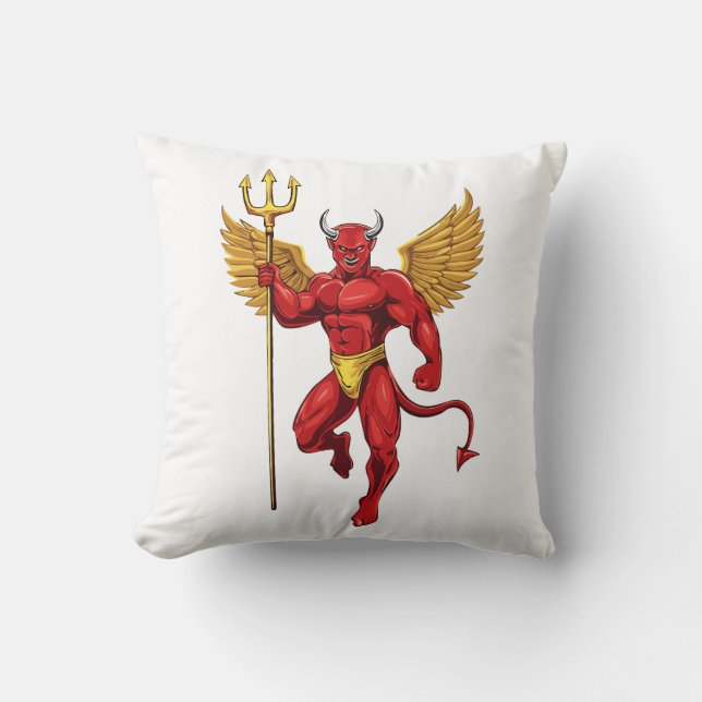 Coussin Devil with trident (Recto)