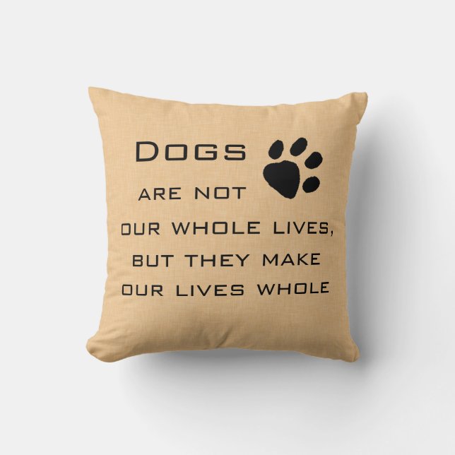 Coussin Devis de chien (Recto)