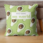 Coussin Devis moderne vert Avocado amusant<br><div class="desc">Devis moderne vert Avocado amusant</div>