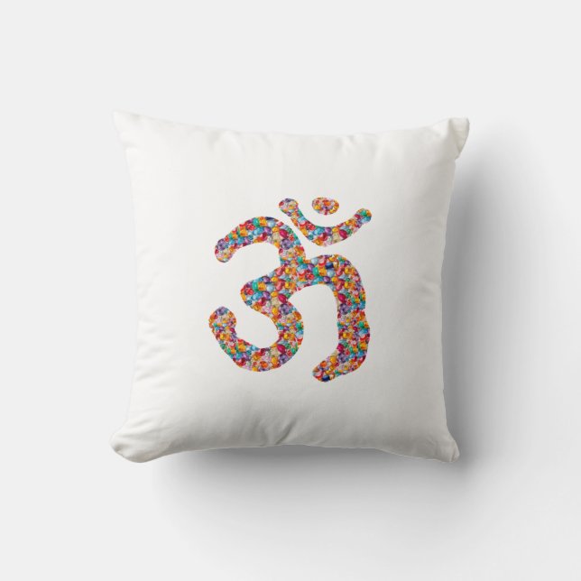 Coussin Dévouement à l'INCANTATION d'OM : Gemmes (Recto)