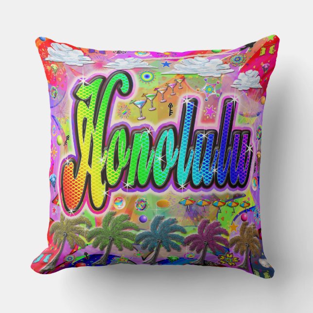 Coussin d'Express Honolulu Vista (Recto)