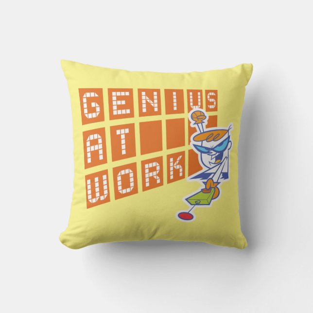 Coussin Dexter "Genius At Work" (Recto)