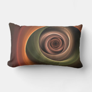 Coussin D'extérieur 3D Spirale Abstraite couleurs chaudes Art fractal