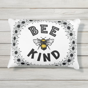 Coussin D'extérieur Abeille Bumble Bee Kindness Design floral
