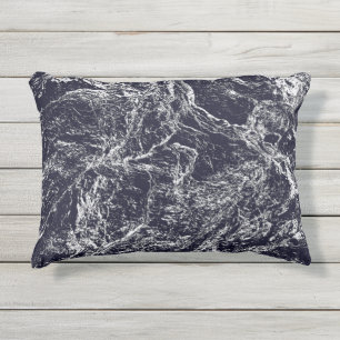 Coussin D'extérieur Abstrait bleu/blanc