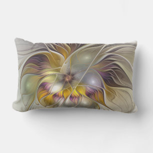 Coussin D'extérieur Abstrait Imaginaire coloré Fleur moderne Fractal