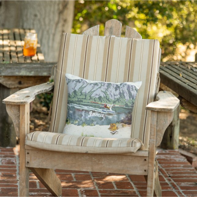 Coussin D'extérieur Alaska Bush Avion Et Pêche Voyage (Chaise)