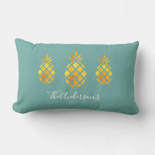 Coussin D'extérieur Ananas d'or vert de mer