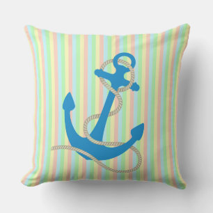 Coussin D'extérieur Ancre et rayures