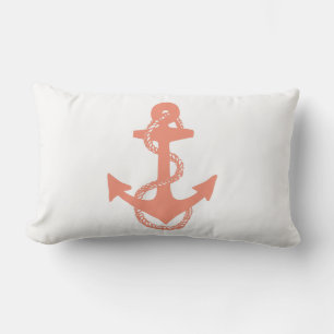 Coussin D'extérieur Ancre nautique chic à deux côtés  