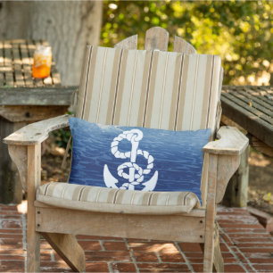 Coussin D'extérieur Ancre nautique personnalisée Vivre le rêve