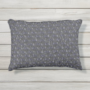 Coussin D'extérieur Arrosage sur métal gris bleu