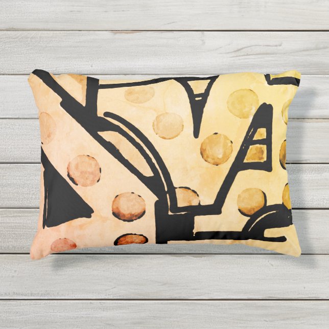 Coussin D'extérieur Art abstrait rustique (Devant)