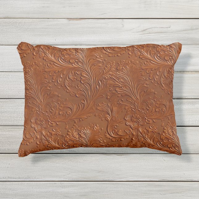 Coussin D'extérieur Art Brown occidental (Devant)